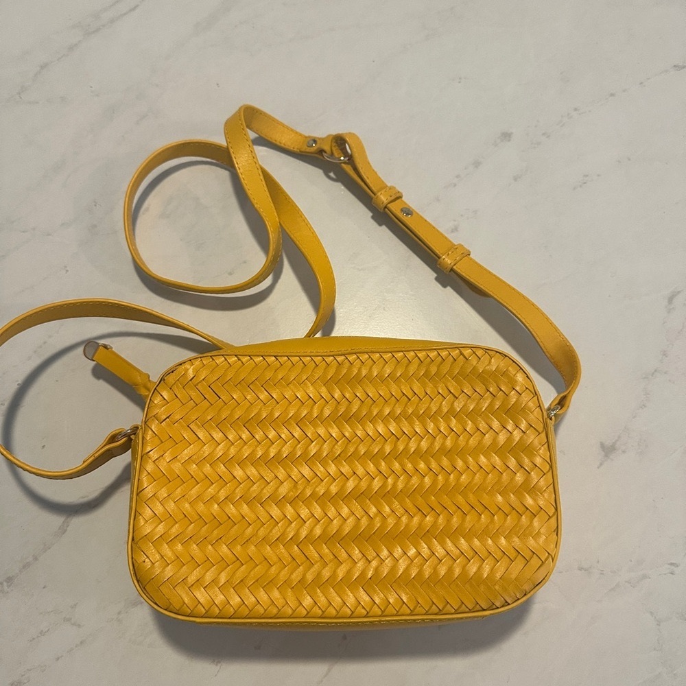 NWOT Talbots Yellow Leather Crossbody Purse
